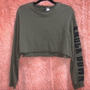 H&M Cropped Long Sleeve Shirt
